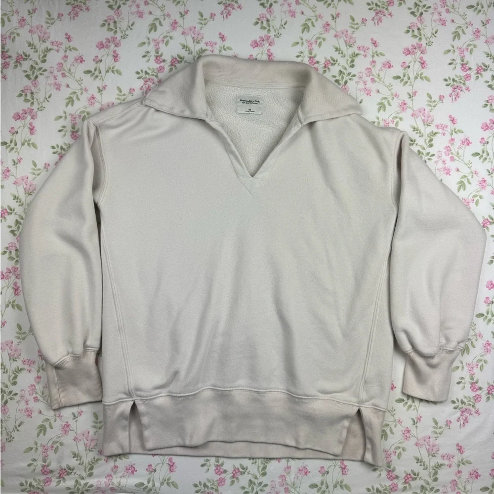Abercrombie Soft A&F Oversize Baggy Pullover with Collar XS - Picture 2 of 9